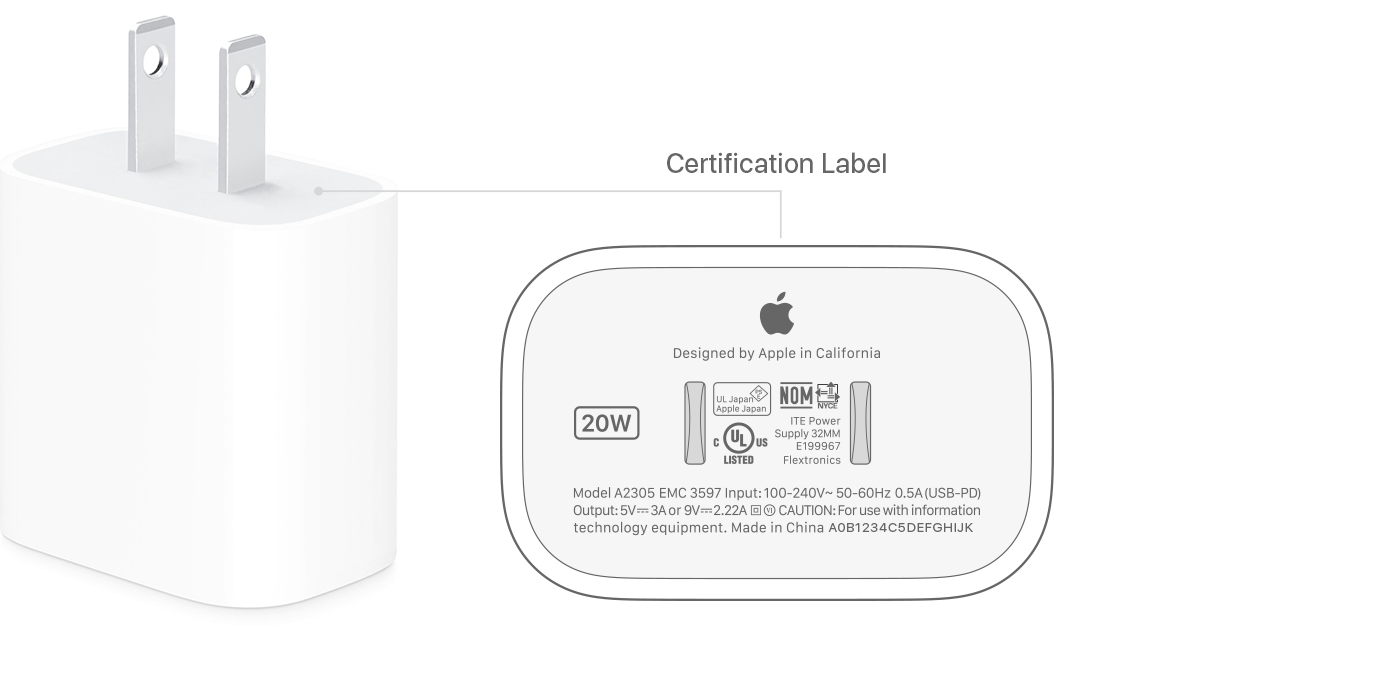 Apple 20W Type-C Power Adapter US – White